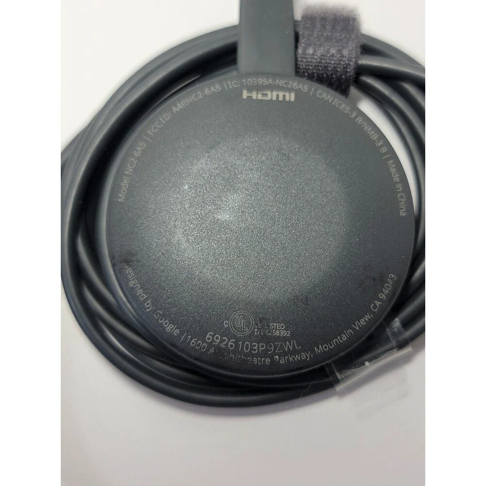 Google Chromecast 2nd Generation 1080p Media Streamer NC2-6A5 With Power Cord